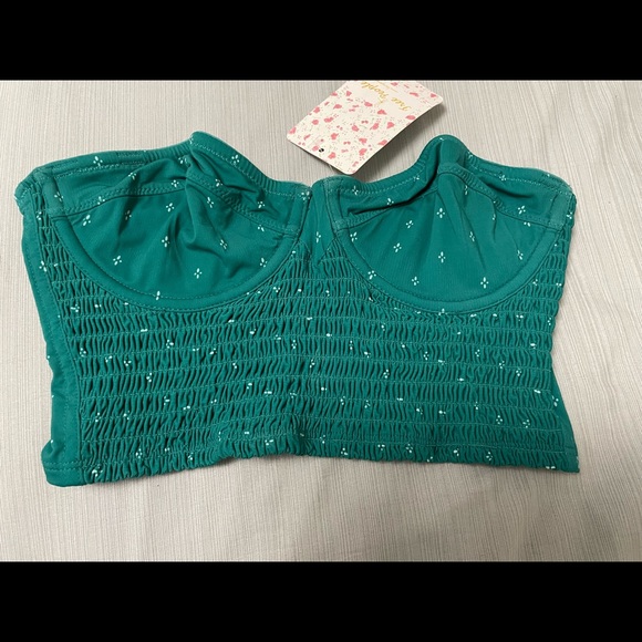 Intimately Free People Aqua Green Underwire Corset Top - Picture 1 of 6